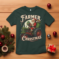 Funny Farmer Christmas Xmas Santa Farm Tractor T Shirt - Wonder Print Shop