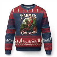 Funny Farmer Christmas Xmas Santa Farm Tractor Ugly Christmas Sweater - Wonder Print Shop