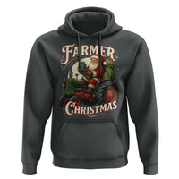 Funny Farmer Christmas Xmas Santa Farm Tractor Hoodie - Wonder Print Shop