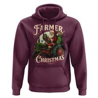 Funny Farmer Christmas Xmas Santa Farm Tractor Hoodie - Wonder Print Shop