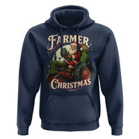 Funny Farmer Christmas Xmas Santa Farm Tractor Hoodie - Wonder Print Shop