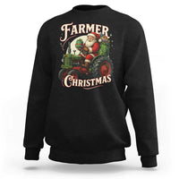 Funny Farmer Christmas Xmas Santa Farm Tractor Sweatshirt - Wonder Print Shop