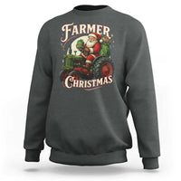 Funny Farmer Christmas Xmas Santa Farm Tractor Sweatshirt - Wonder Print Shop