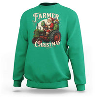 Funny Farmer Christmas Xmas Santa Farm Tractor Sweatshirt - Wonder Print Shop
