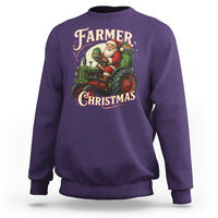 Funny Farmer Christmas Xmas Santa Farm Tractor Sweatshirt - Wonder Print Shop
