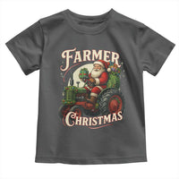 Funny Farmer Christmas Xmas Santa Farm Tractor Toddler T Shirt - Wonder Print Shop