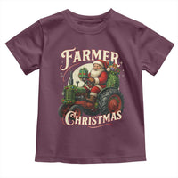 Funny Farmer Christmas Xmas Santa Farm Tractor Toddler T Shirt - Wonder Print Shop
