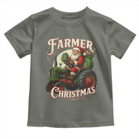 Funny Farmer Christmas Xmas Santa Farm Tractor Toddler T Shirt - Wonder Print Shop