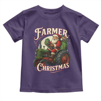 Funny Farmer Christmas Xmas Santa Farm Tractor Toddler T Shirt - Wonder Print Shop