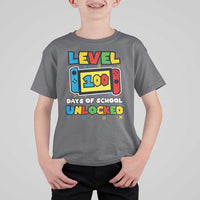 Level 100 Days Of School Unlocked T Shirt For Kid Happy 100TH Days Of School Gaming - Wonder Print Shop
