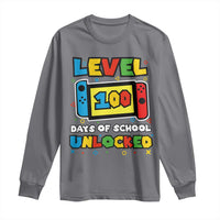 Level 100 Days Of School Unlocked Long Sleeve Shirt Happy 100TH Days Of School Gaming