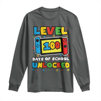 Level 100 Days Of School Unlocked Long Sleeve Shirt Happy 100TH Days Of School Gaming