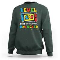 Level 100 Days Of School Unlocked Sweatshirt Happy 100TH Days Of School Gaming - Wonder Print Shop