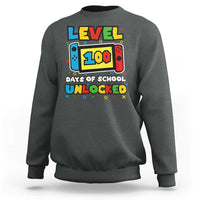 Level 100 Days Of School Unlocked Sweatshirt Happy 100TH Days Of School Gaming - Wonder Print Shop
