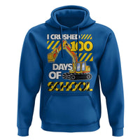 I Crushed 100 Days Of School Hoodie Construction Vehicle Excavators
