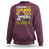 I Crushed 100 Days Of School Sweatshirt Construction Vehicle Excavators