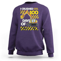 I Crushed 100 Days Of School Sweatshirt Construction Vehicle Excavators
