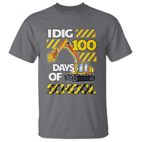 I Dig 100 Days Of School T Shirt Construction Vehicle Excavators