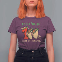 Funny Taco 'Bout 100 Days Of School T Shirt For Women Sombrero Mexican Teachers