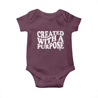 Created With A Purpose Christian Baby Onesie Inspirational Religious Bible Verse