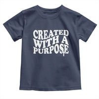 Created With A Purpose Christian Toddler T Shirt Inspirational Religious Bible Verse
