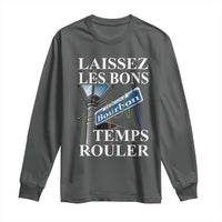 Funny Mardi Gras Laissez Les Bons Temps Rouler Long Sleeve Shirt Bourbon Street Sign
