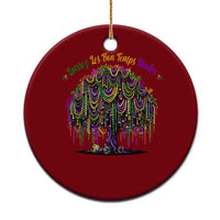 Funny Mardi Gras Bead Tree Carnival New Orleans Coconut Ceramic Ornament