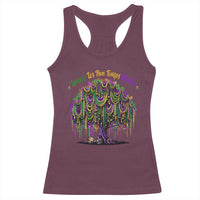 Funny Mardi Gras Bead Tree Carnival New Orleans Coconut Racerback Tank Top