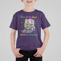 Funny Mardi Gras T Shirt For Kid These Boots Were Made For Marching