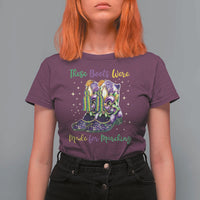 Funny Mardi Gras T Shirt For Women These Boots Were Made For Marching