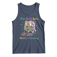 Funny Mardi Gras Tank Top These Boots Were Made For Marching