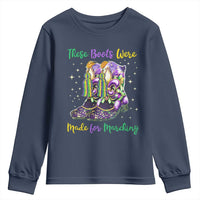 Funny Mardi Gras Youth Sweatshirt These Boots Were Made For Marching