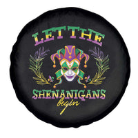 Funny Mardi Gras Spare Tire Cover Let The Shenanigans Begin Jester Hat