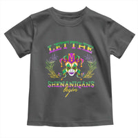 Funny Mardi Gras Toddler T Shirt Let The Shenanigans Begin Jester Hat