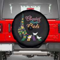 Funny Courir De Mardi Gras Spare Tire Cover Chasing Dem Chicks Carnival