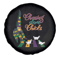 Funny Courir De Mardi Gras Spare Tire Cover Chasing Dem Chicks Carnival