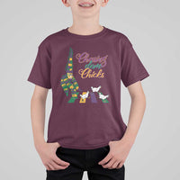 Funny Courir De Mardi Gras T Shirt For Kid Chasing Dem Chicks Carnival