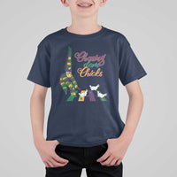 Funny Courir De Mardi Gras T Shirt For Kid Chasing Dem Chicks Carnival