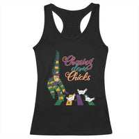 Funny Courir De Mardi Gras Racerback Tank Top Chasing Dem Chicks Carnival