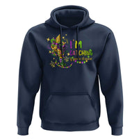 Funny I'm Catchin' If You're Throwin' Mardi Gras Hoodie Crawfish Beads Fleur De Lys