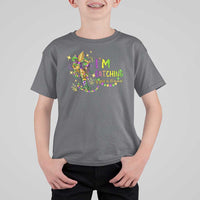 Funny I'm Catchin' If You're Throwin' Mardi Gras T Shirt For Kid Crawfish Beads Fleur De Lys