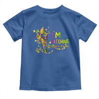 Funny I'm Catchin' If You're Throwin' Mardi Gras Toddler T Shirt Crawfish Beads Fleur De Lys
