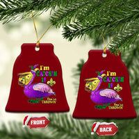 Funny Mardi Gras Pelican Ceramic Ornament I'm Catchin' If You're Throwin' Beads Doubloons
