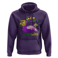 Funny Mardi Gras Pelican Hoodie I'm Catchin' If You're Throwin' Beads Doubloons