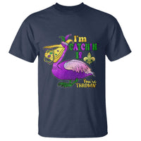 Funny Mardi Gras Pelican T Shirt I'm Catchin' If You're Throwin' Beads Doubloons