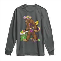 Funny Bigfoot Carnival Mardi Gras Party Long Sleeve Shirt