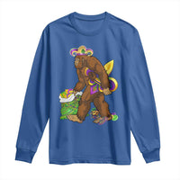 Funny Bigfoot Carnival Mardi Gras Party Long Sleeve Shirt