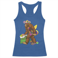 Funny Bigfoot Carnival Mardi Gras Party Racerback Tank Top