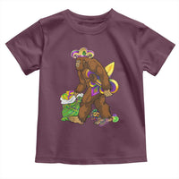 Funny Bigfoot Carnival Mardi Gras Party Toddler T Shirt