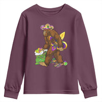 Funny Bigfoot Carnival Mardi Gras Party Youth Sweatshirt